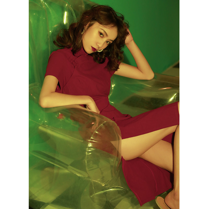 改良版少女中国风旗袍连衣裙2020新款夏季短袖年轻款日常显瘦名媛