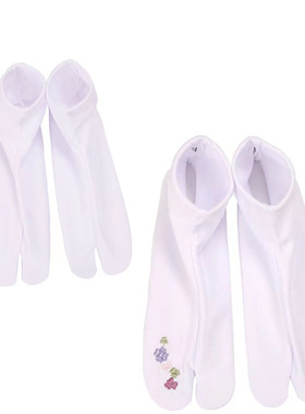 日本足袋和服木屐专用防滑点胶袜分趾袜浴衣配件高档刺绣Cos角色