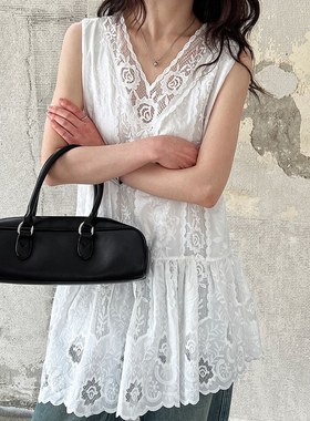 200斤大码白色蕾丝拼接刺绣连衣裙女叠穿背心百褶裙2025春秋新款