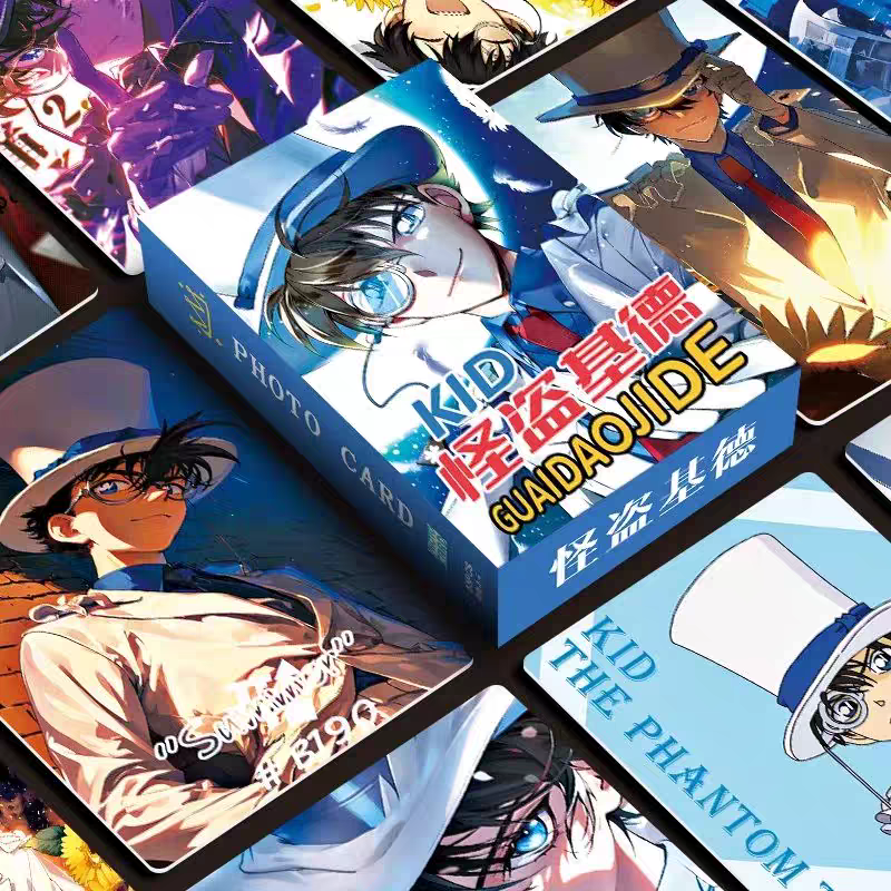 名侦探柯南镭射小卡自印闪卡lomo卡3寸周边拍立得动漫收藏卡55张