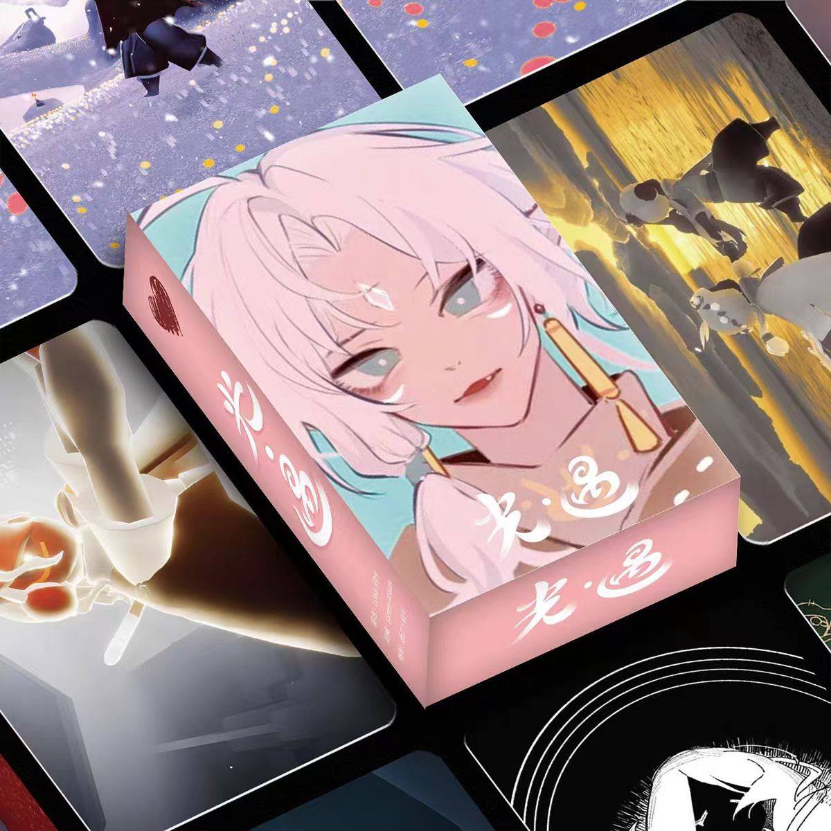 Sky手游光遇周边55张盒装张巫师白鸟正太平菇镭射小卡高清lomo卡