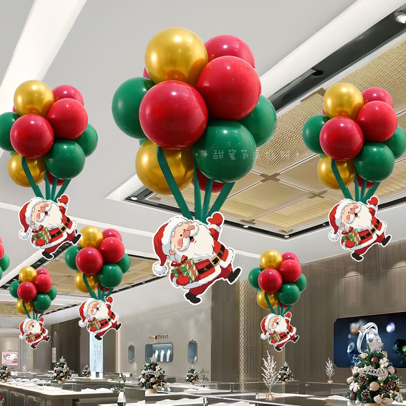 圣诞节热气球kt板挂件双面立体