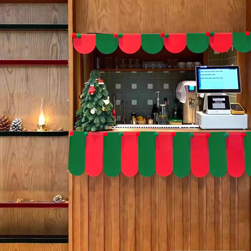 红绿白颜色的搭配提升节日氛围