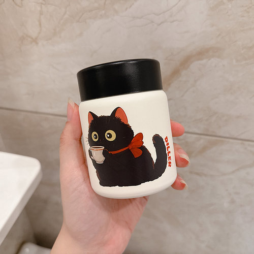 迪乐贝尔高颜值可爱猫咪保温杯