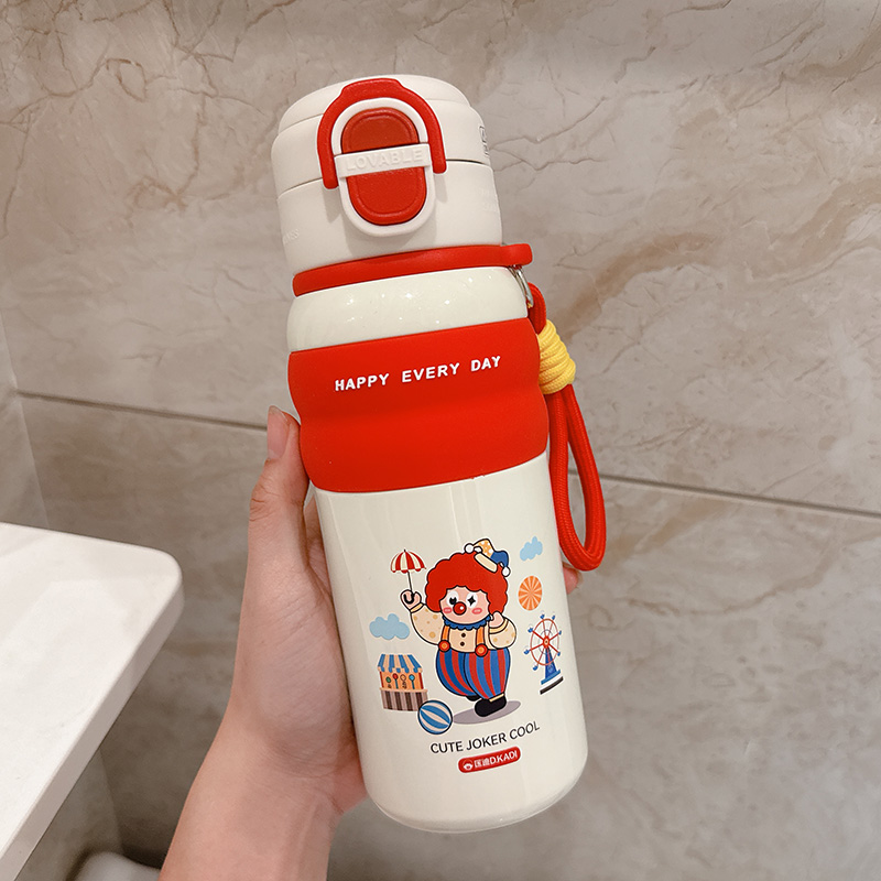 匡迪316不锈钢儿童小丑系保温杯