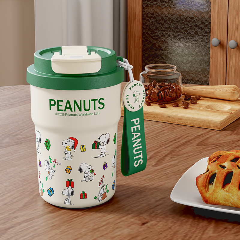 史努比316不锈钢保温双饮咖啡杯