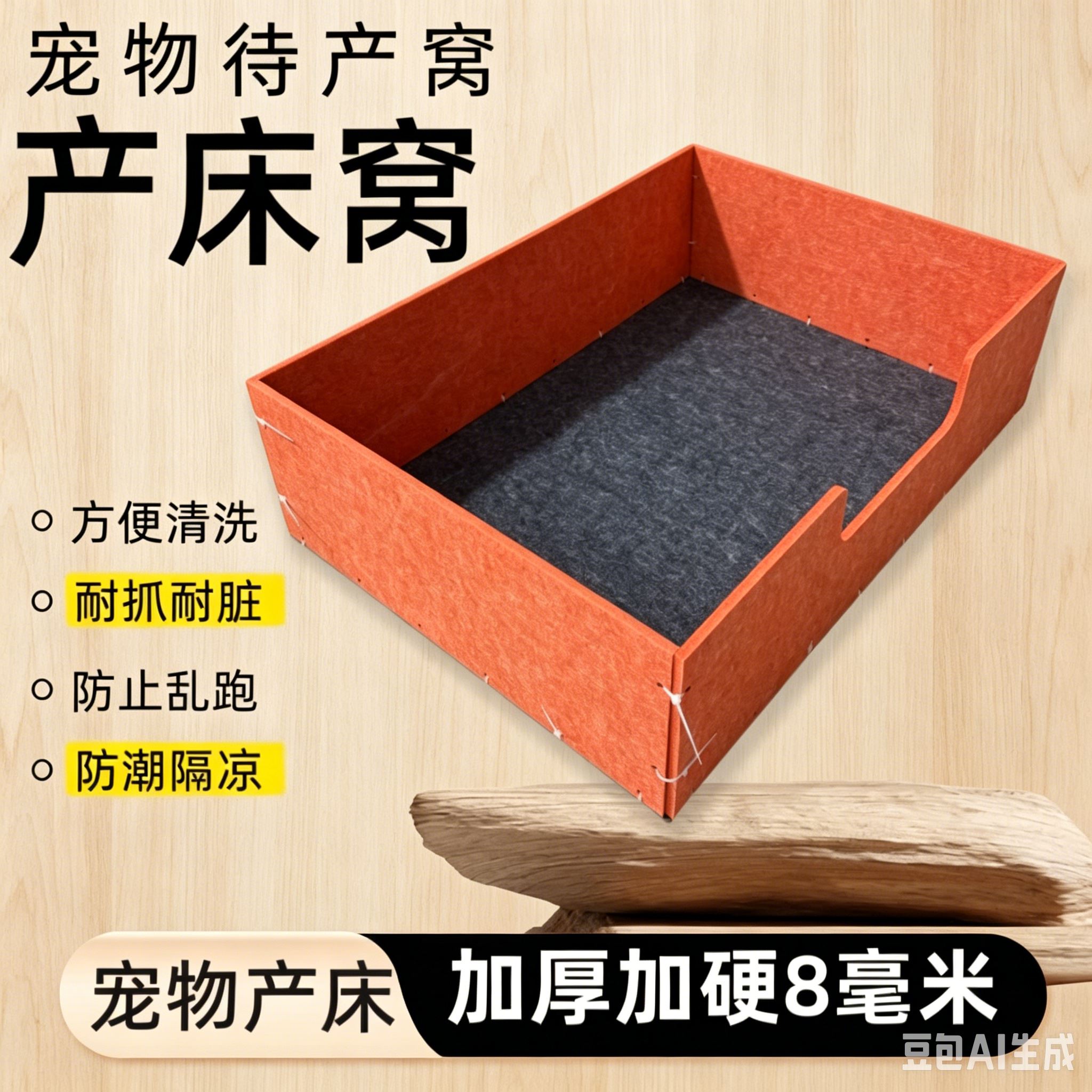 狗猫待产窝产床小狗防跑耐磨抓耐撕咬四季通用产房室内幼崽窝产仔