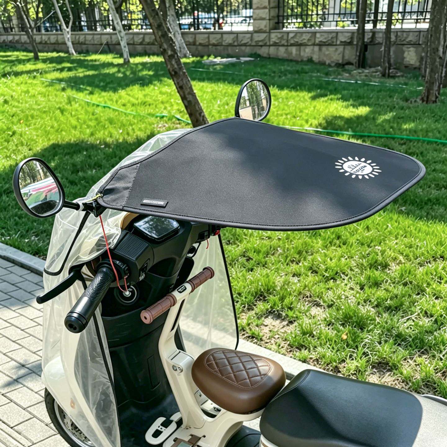 电动车遮阳板夏日户外外出遛娃遮阳神器抗UV防晒罩可折叠配件