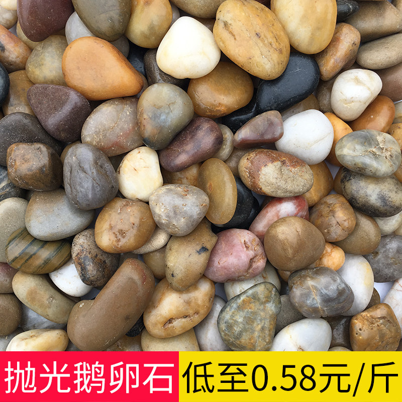 天然花园庭院铺路鹅卵石图片