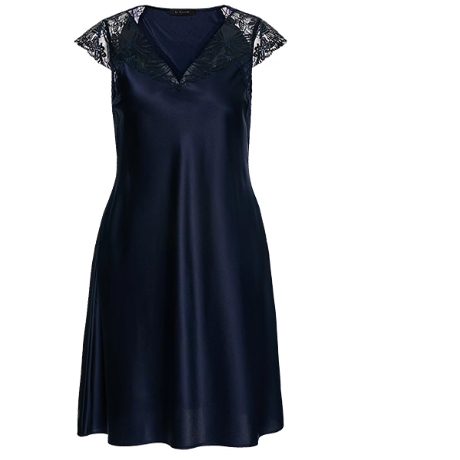 LC44NQ1 爱慕高端LACLOVER轻蝶漫舞系列桑蚕丝蕾丝家居睡裙 3600