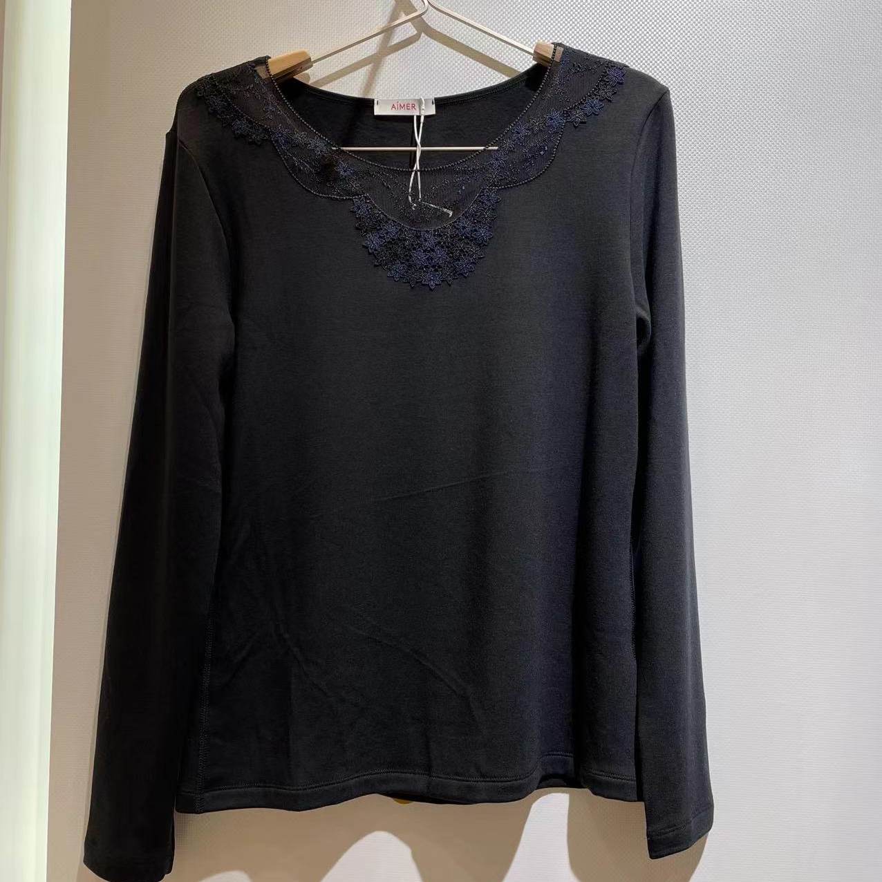 爱慕20新品 暖绒女士中厚山羊绒秋衣小高领长袖保暖上衣AM725211