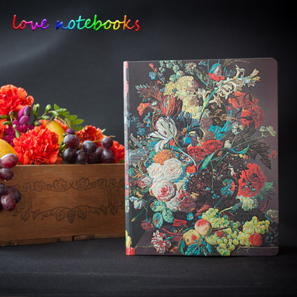 绝版paperblanks笔记本荷兰画家VANHUYSUM静物花卉爆裂记事本文艺
