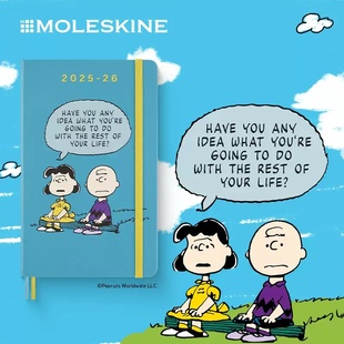 Moleskine史努比Snoopy花生漫画日记本2026年周计划本办公记事本
