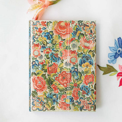 绝版进口paperblanks笔记本子梨园京剧刺绣中国风奢华精美记事本