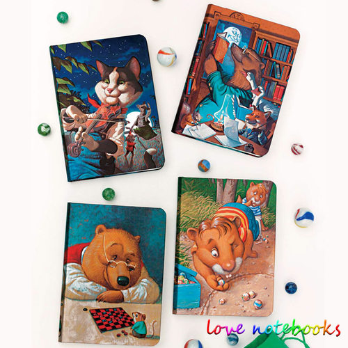 可爱美国插画笔记本现货