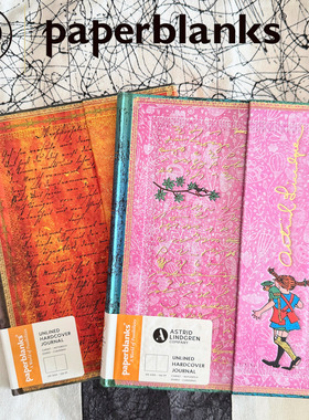 正品Paperblanks复古笔记本名人手稿歌德林格伦长袜子皮皮记事本