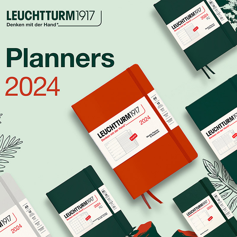 进口德国灯塔leuchtturm1917笔记本2024年全年12个月周计划记事本-封面