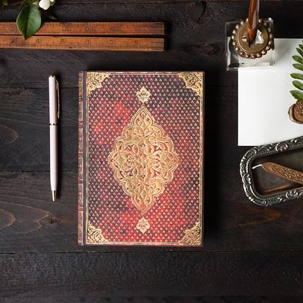 绝版现货paperblanks笔记本法国金色三叶草复古记事本子华丽创意