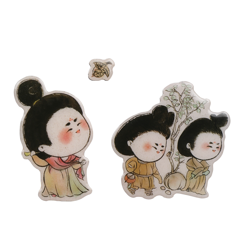 陕西历史博物馆西安唐妞冰箱贴磁铁文创意卡通中国风送女友礼物