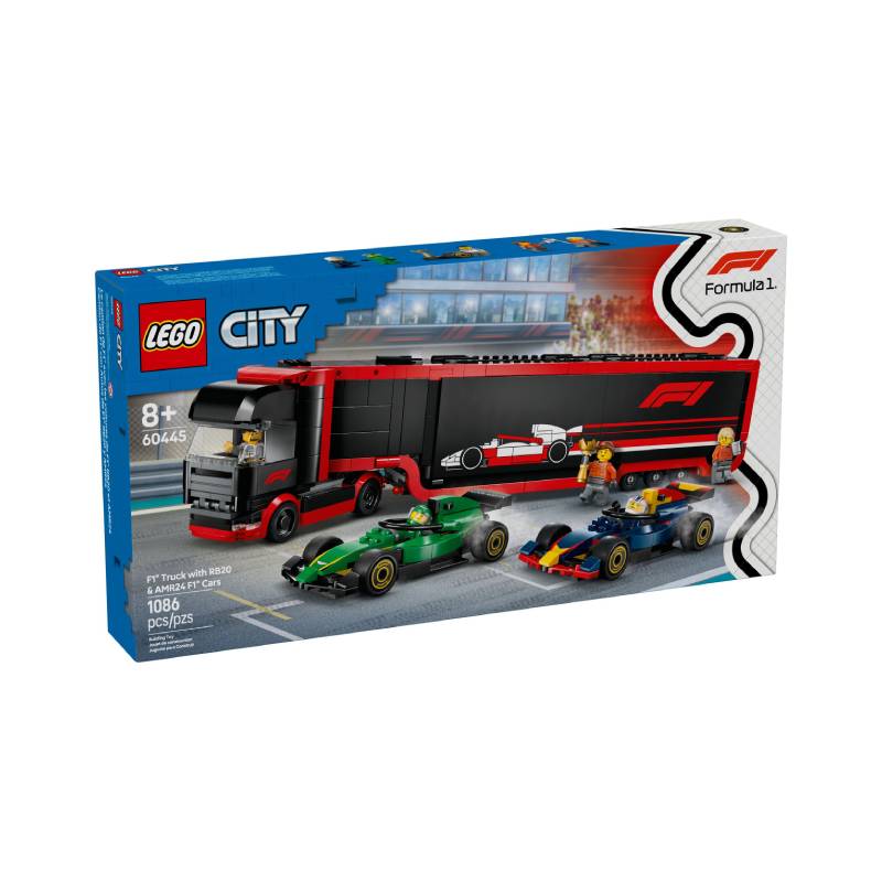 乐高城市系列60445F1卡车与红牛