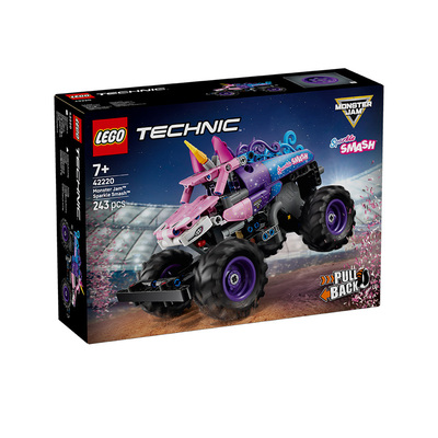 乐高机械组42220Monster Jam™ Sparkle Smash™ 回力车积木玩具