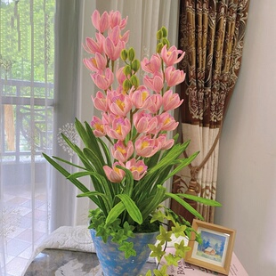 手工制作大花蕙兰特密扭扭棒兰花束材料包diy创意毛绒花礼物