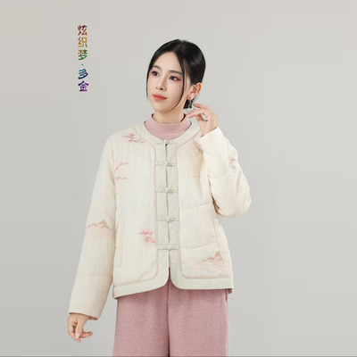新中式国风棉衣外套盘扣刺绣棉服