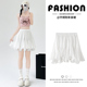 法式 甜美清新复古a字短裙女夏款 设计感收腰小众不规则蛋糕半身裙