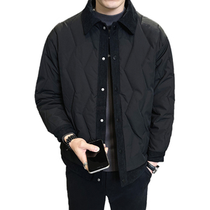 秋冬拼接假两件二棉夹克棉服绗线短款棉衣外套男2392-P115图片