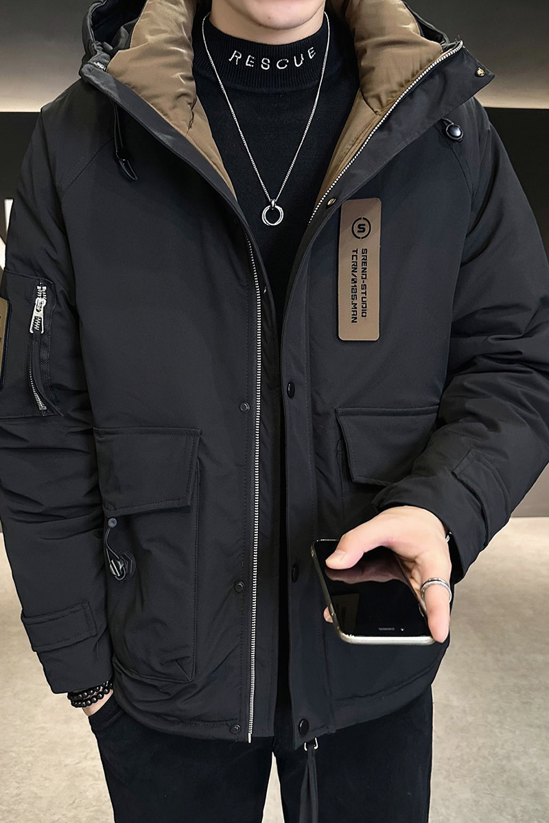 工装连帽羽绒服男装大码冬季外套YR210-P195,男装羽绒服,电商D236（原A051）