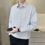 50棉50聚酯纤维 2025秋装新款条纹长袖衬衫男装衬衣CS006-P48,男装衬衫,电商D236(原A051), 50棉50聚酯纤维 2025秋装新款条纹长袖衬衫男装衬衣CS006-P48,男装衬衫,电商D236(原A051),