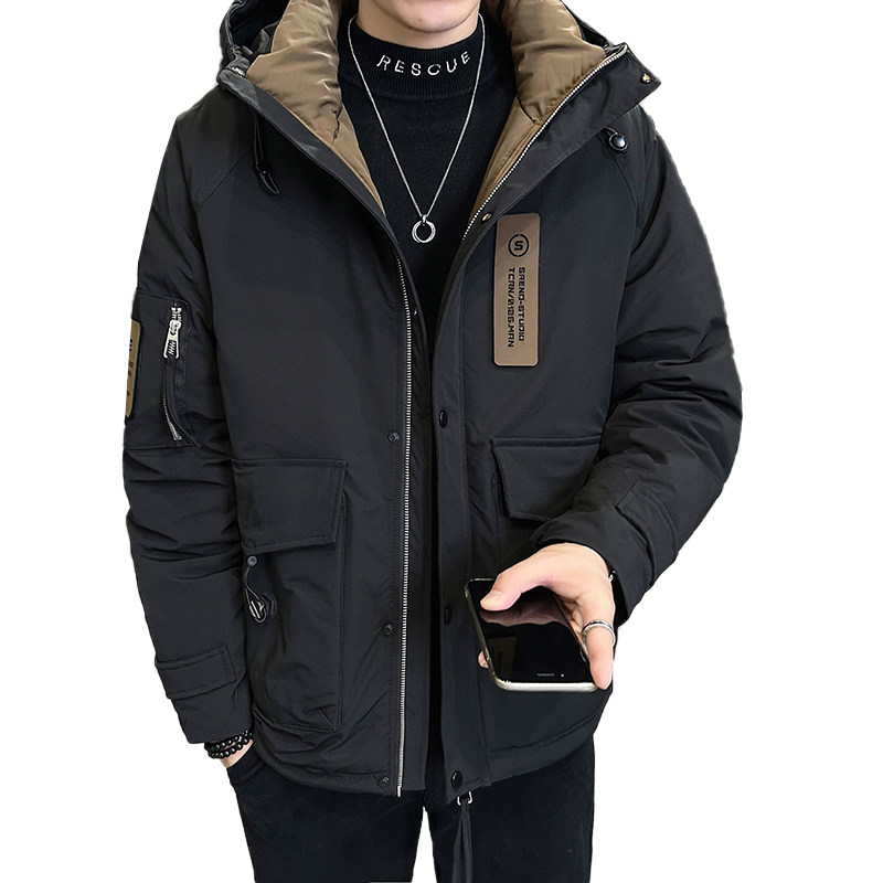 工装连帽羽绒服男装大码冬季外套YR210-P195,男装羽绒服,电商D236（原A051）