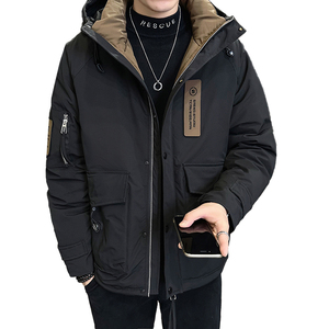 工装连帽羽绒服男装大码冬季外套YR210-P195图片