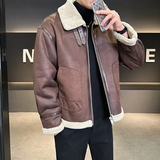 皮毛一体外套男装羊羔绒夹克冬季棉服男皮衣8809-P200，男装夹克，电商D236（原A051）