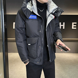 魔术贴连帽羽绒服男冬装保暖外套9921-P185，男装羽绒服，电商D236（原A051）