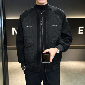 轻薄撞色拼接棉服棒球领保暖男士二棉夹克外套JK2291-P128图片