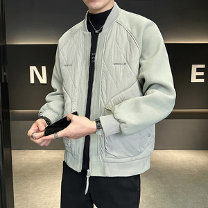 轻薄撞色拼接棉服棒球领保暖男士二棉夹克外套JK2291-P128图片