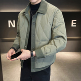 24秋冬季新款设计感轻薄羽绒服男假两件休闲夹克外套YR782-P185，男装羽绒服，电商D236（原A051）