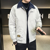 假两件牛仔拼接棉衣男装翻领冬季棉服2297-P135，男装棉衣，电商D236（原A051）