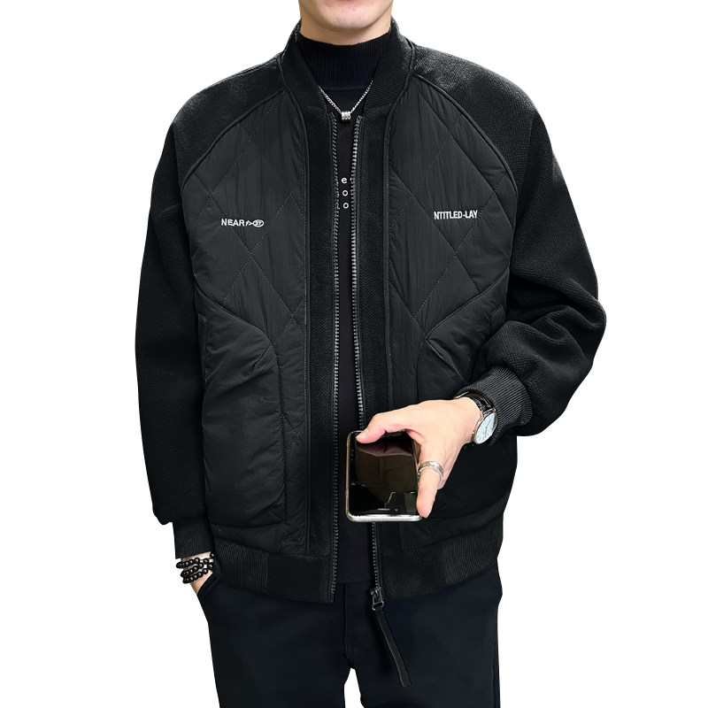 轻薄撞色拼接棉服棒球领保暖男士二棉夹克外套JK2291-P128,男装夹克,电商D236（原A051）