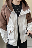 户外拼接撞色连帽工装外套冲锋衣夹克男JK022-P115，男装夹克，电商D236（原A051）