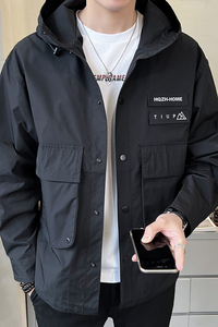 2025秋装新款工装连帽冲锋衣男装夹克外套男JK607-P115图片