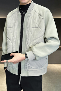 轻薄撞色拼接棉服棒球领保暖男士二棉夹克外套JK2291-P128图片