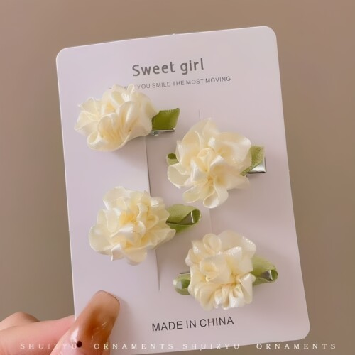 韩系清冷茉莉花碎发夹子