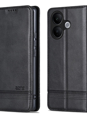 适用VIVO V60lite手机壳V2529A磁吸侧翻盖皮套V60青春版插卡钱包款外壳软防摔V60lte折叠外壳vivi高档vovi软
