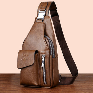 男士胸包2025新款随身便携包包男单肩斜挎包胸前包男款休闲小背包