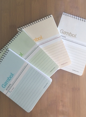 Gambol渡边SA6506X/Y螺旋装订本A6/50页记事小本竖翻抄写本学生本