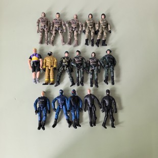 正版散货正义红师3.75英寸关节膝盖可动兵人有钢印军事收藏人仔