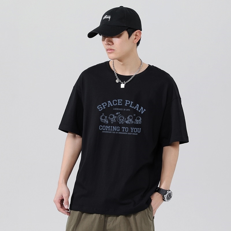 ins潮流设计感小众百搭夏季纯宽松新款2022衣服A5030P25，男装T恤，星座414A-1（原B215-1）