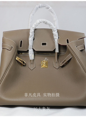 经典款BK铂金包进口TOGO皮25 30 35cm荔枝纹真皮头层牛皮手提女包